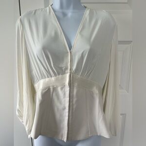 NWT White House Black Market Gorgeous White Blouse